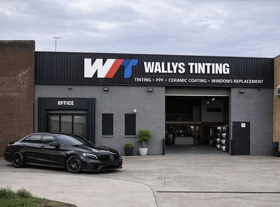 Wally’s current Bankstown workshop with its W/T sign and open entrance